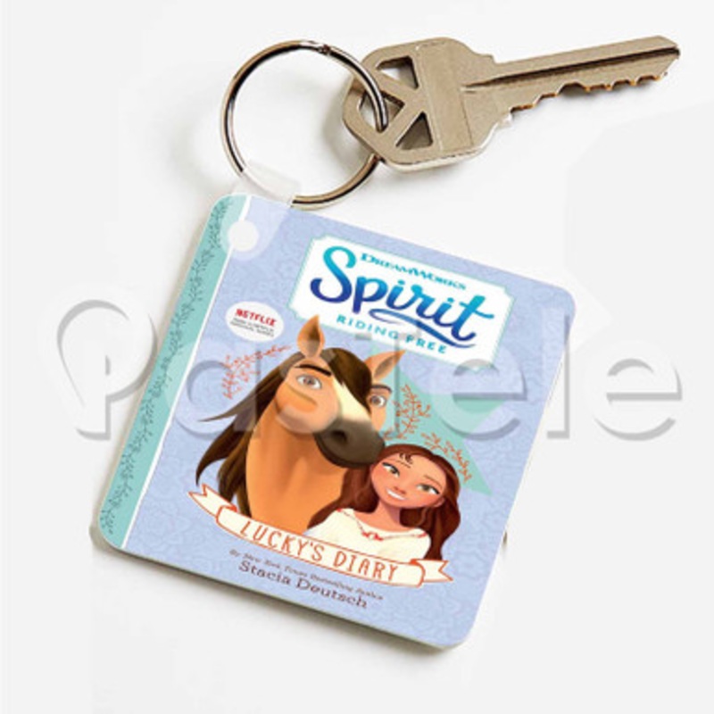 Spirit Riding Free Custom Art Keychain Key Ring Jewelry Necklaces Pendant Two Sides