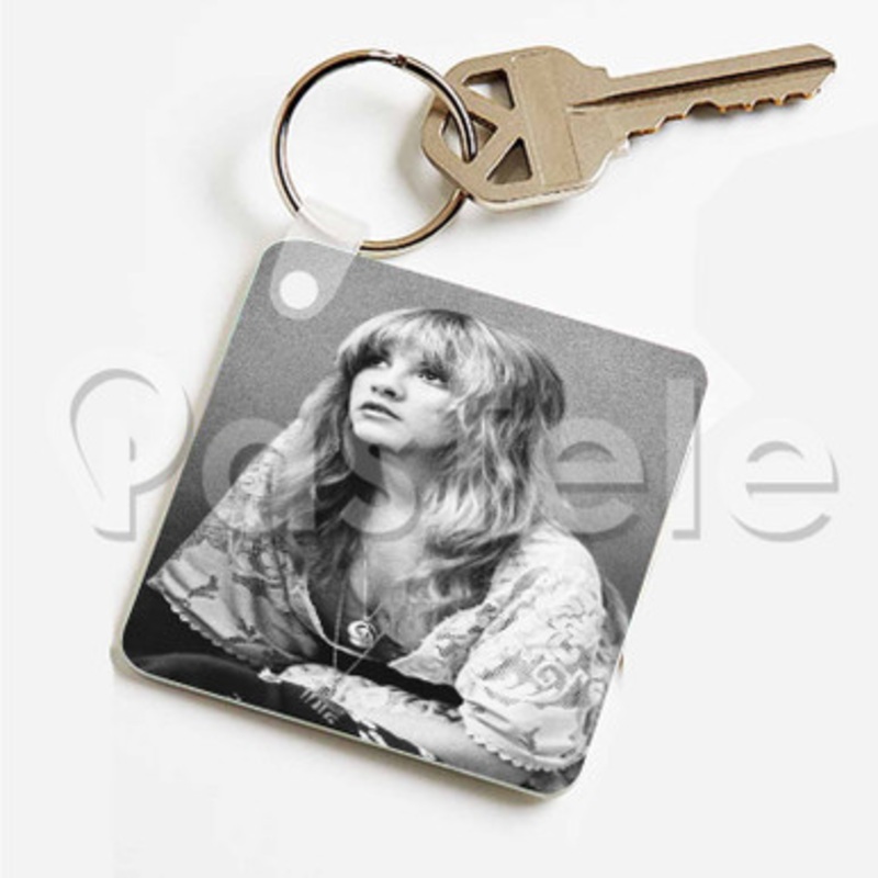 Stevie Nicks Custom Art Keychain Key Ring Jewelry Necklaces Pendant Two Sides