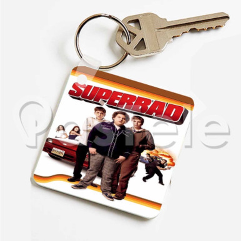 Superbad Custom Art Keychain Key Ring Jewelry Necklaces Pendant Two Sides