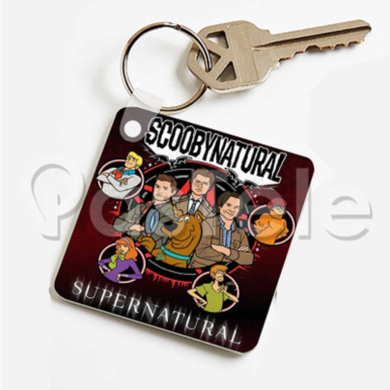 Supernatural Scooby Doo Custom Art Keychain Key Ring Jewelry Necklaces Pendant Two Sides
