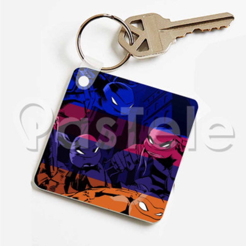 Teenage Mutant Ninja Turtles Custom Art Keychain Key Ring Jewelry Necklaces Pendant Two Sides