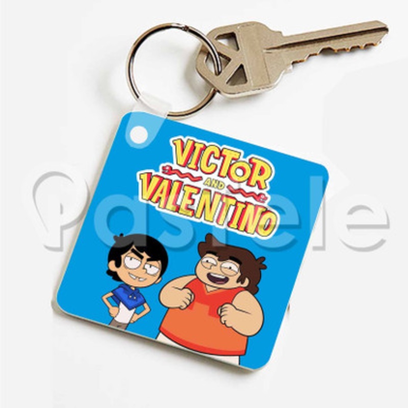 Victor and Valentino Custom Art Keychain Key Ring Jewelry Necklaces Pendant Two Sides