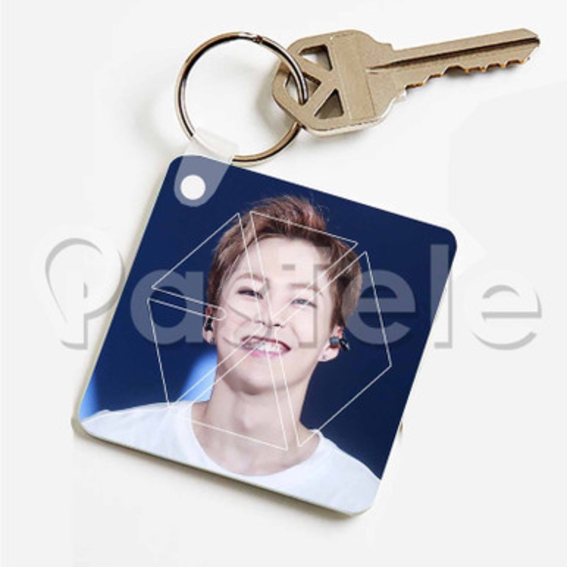 Xiumin EXO Custom Personalized Art Keychain Key Ring Jewelry Necklaces Pendant Two Sides