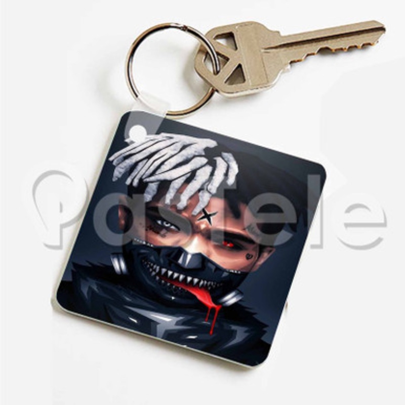 XXXTentacion Custom Art Keychain Key Ring Jewelry Necklaces Pendant Two Sides