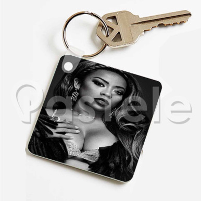 Keyshia Cole Custom Art Keychain Key Ring Jewelry Necklaces Pendant Two Sides