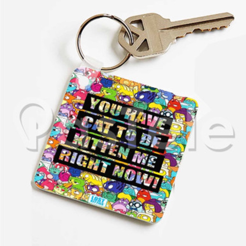 Kitten Me Custom Art Keychain Key Ring Jewelry Necklaces Pendant Two Sides