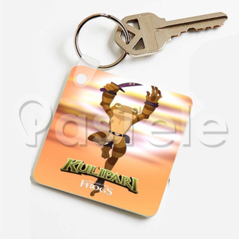 Kulipari An Army of Frogs Custom Art Keychain Key Ring Jewelry Necklaces Pendant Two Sides