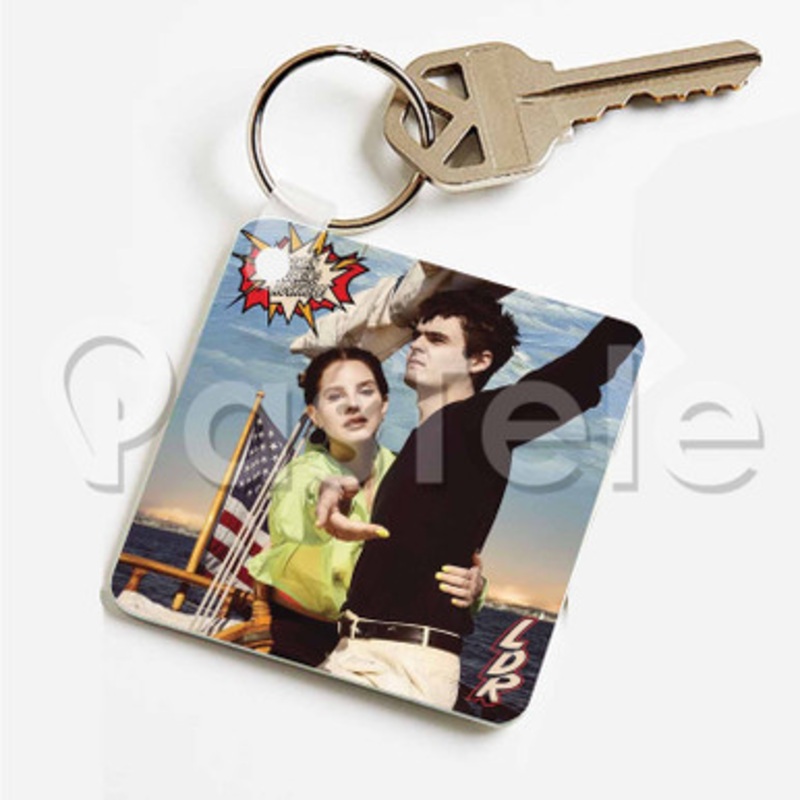 Lana Del Rey NFR Custom Art Keychain Key Ring Jewelry Necklaces Pendant Two Sides