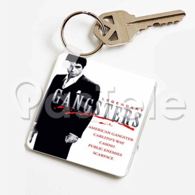 Legendary Gangsters Custom Art Keychain Key Ring Jewelry Necklaces Pendant Two Sides