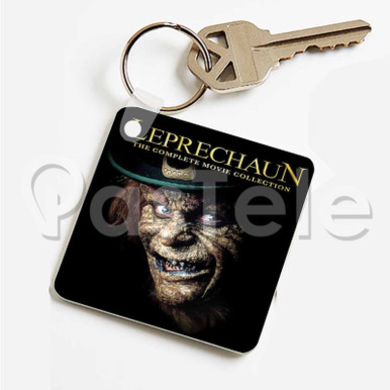 Leprechaun Custom Art Keychain Key Ring Jewelry Necklaces Pendant Two Sides
