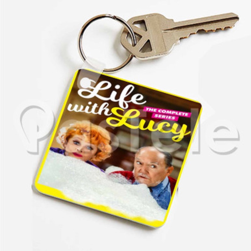 Life With Lucy Custom Art Keychain Key Ring Jewelry Necklaces Pendant Two Sides