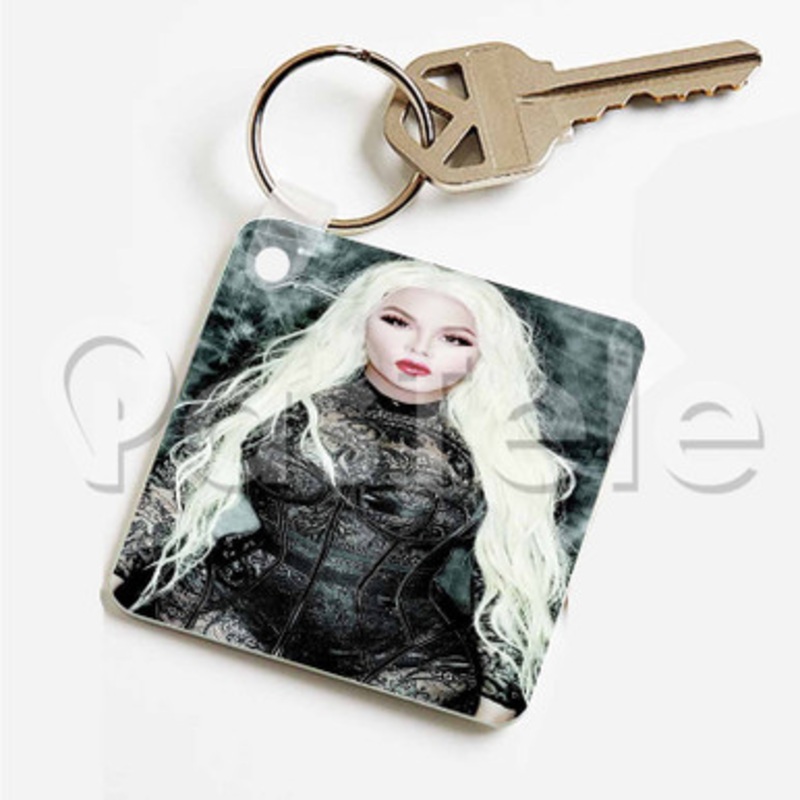 Lil Kim Custom Art Keychain Key Ring Jewelry Necklaces Pendant Two Sides