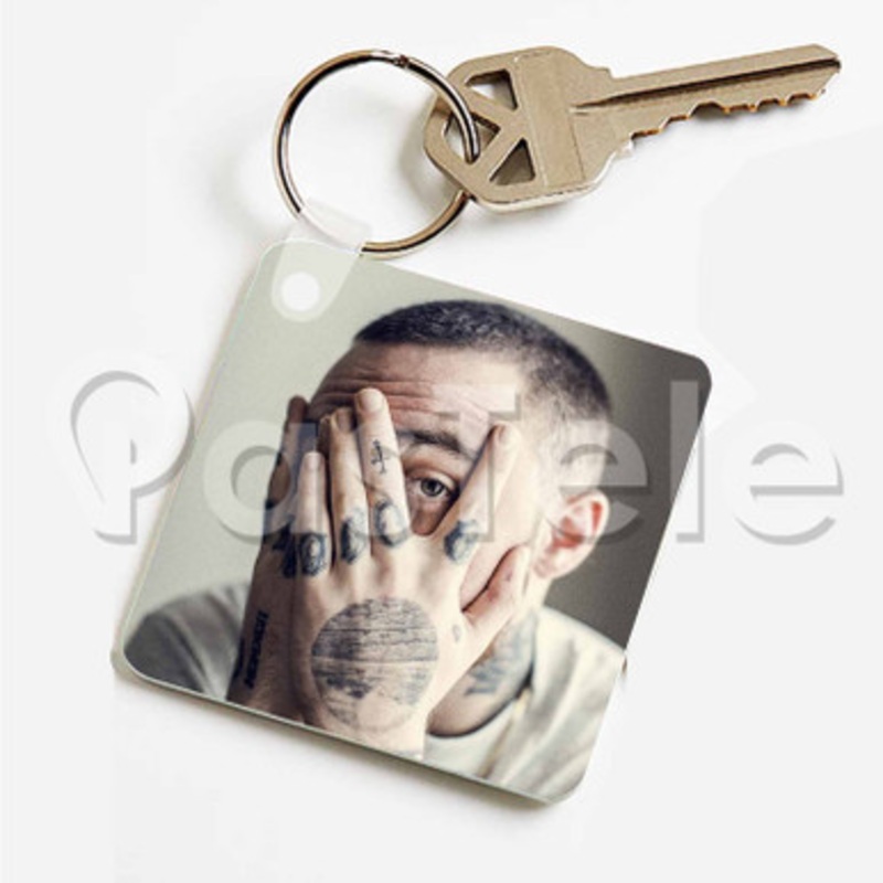 mac miller Custom Art Keychain Key Ring Jewelry Necklaces Pendant Two Sides