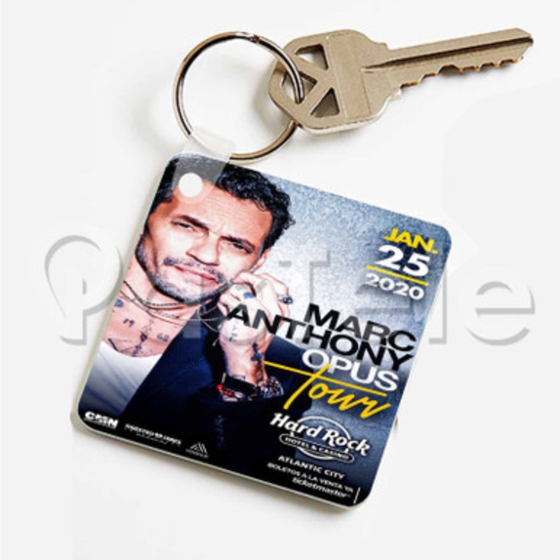 Marc Anthony Opus Tour Custom Art Keychain Key Ring Jewelry Necklaces Pendant Two Sides