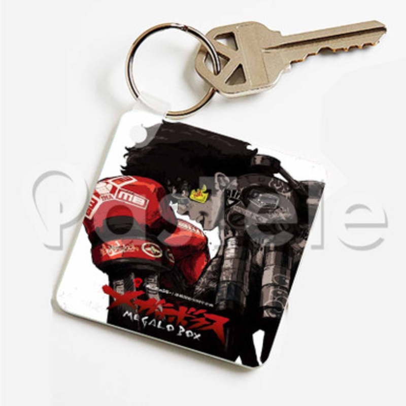 Megalo Box Custom Art Keychain Key Ring Jewelry Necklaces Pendant Two Sides