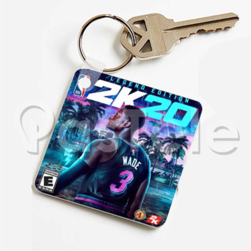 NBA 2 K20 Legend Edition Custom Art Keychain Key Ring Jewelry Necklaces Pendant Two Sides