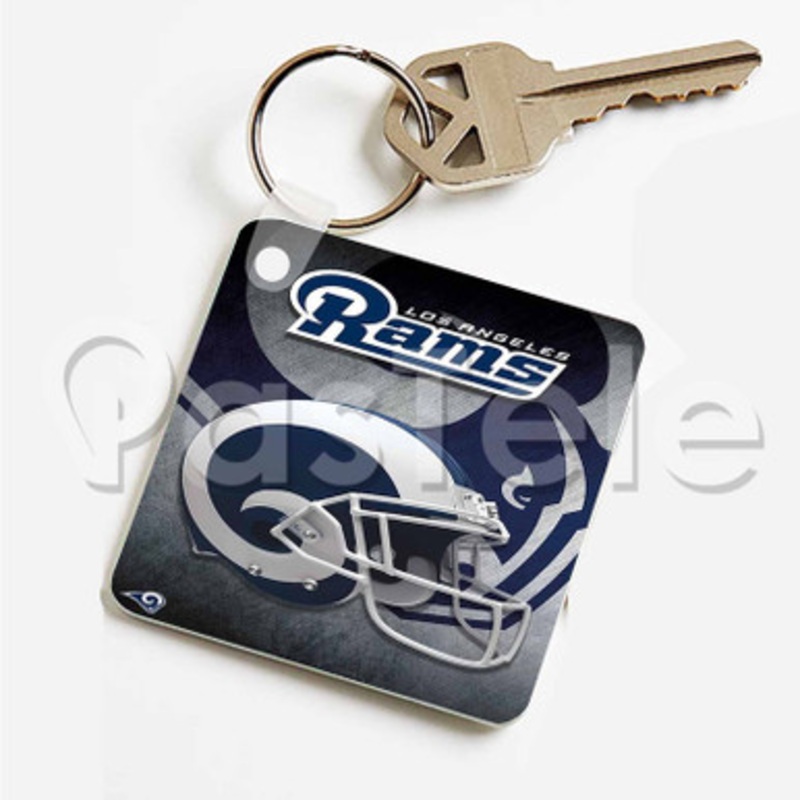 NFL Los Angeles Rams Custom Art Keychain Key Ring Jewelry Necklaces Pendant Two Sides