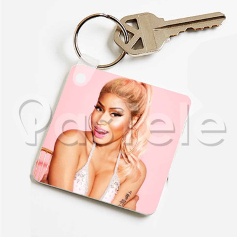 Nicki Minaj Custom Art Keychain Key Ring Jewelry Necklaces Pendant Two Sides