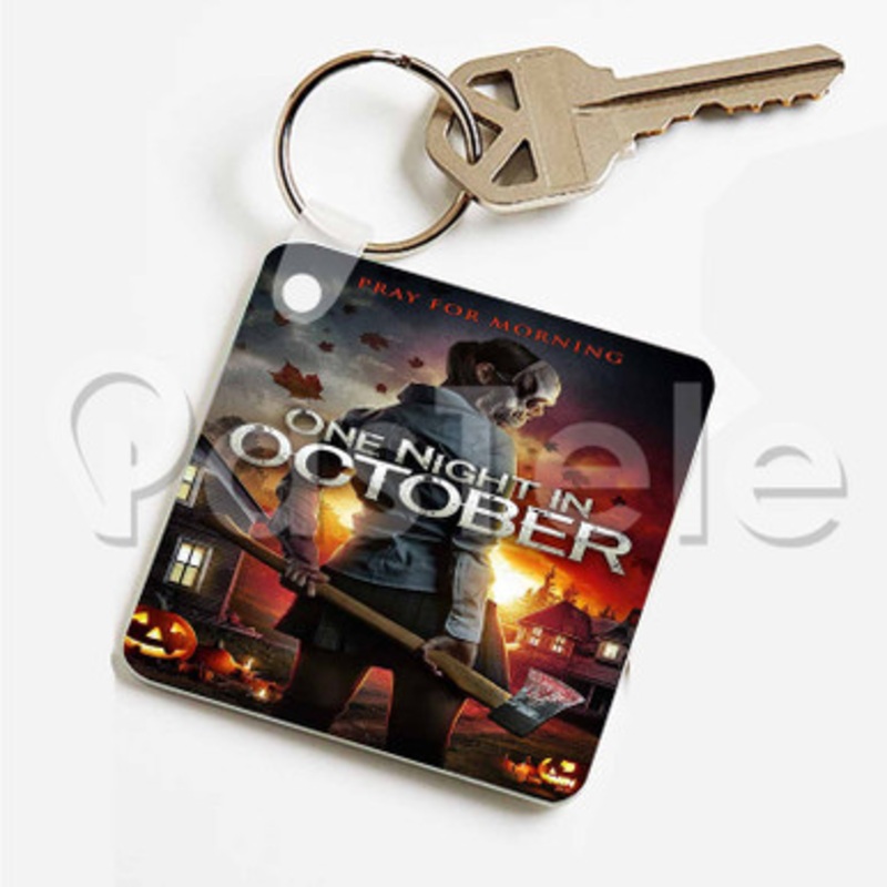 One Night in October Custom Art Keychain Key Ring Jewelry Necklaces Pendant Two Sides