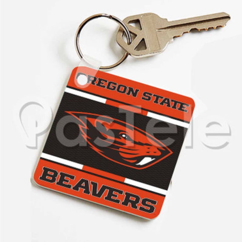 Oregon State University Custom Art Keychain Key Ring Jewelry Necklaces Pendant Two Sides