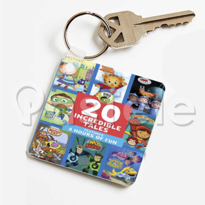 PBS Kids 20 Incredible Tales Custom Art Keychain Key Ring Jewelry Necklaces Pendant Two Sides