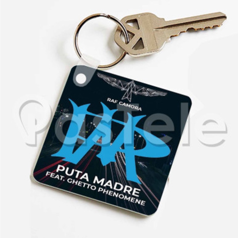 RAF Camora Puta Madre Custom Art Keychain Key Ring Jewelry Necklaces Pendant Two Sides