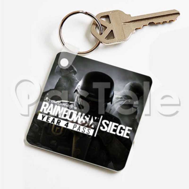 Rainbow Six Siege Custom Art Keychain Key Ring Jewelry Necklaces Pendant Two Sides