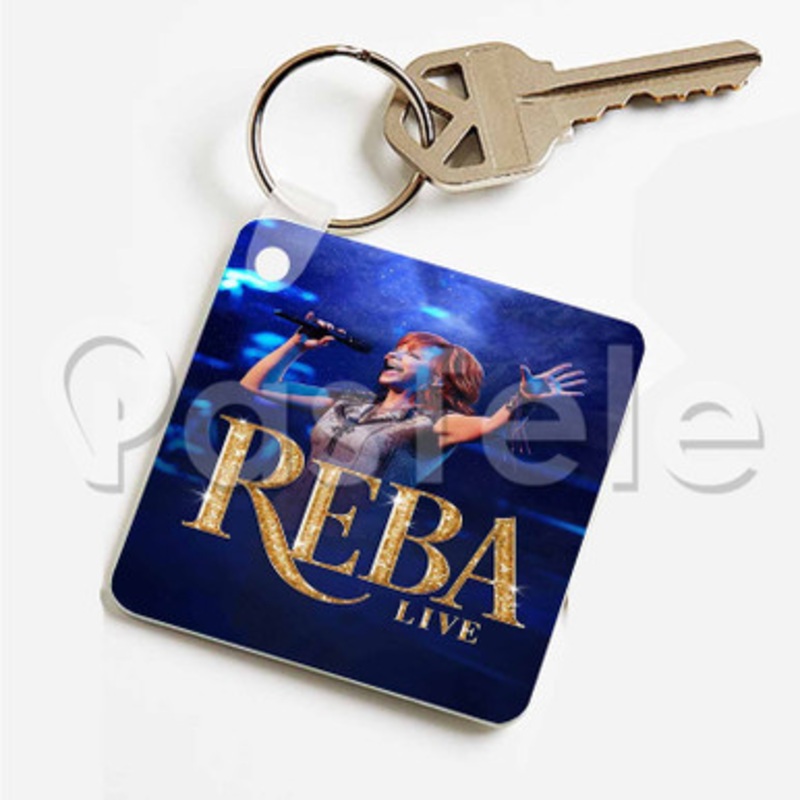 Reba Live Custom Art Keychain Key Ring Jewelry Necklaces Pendant Two Sides