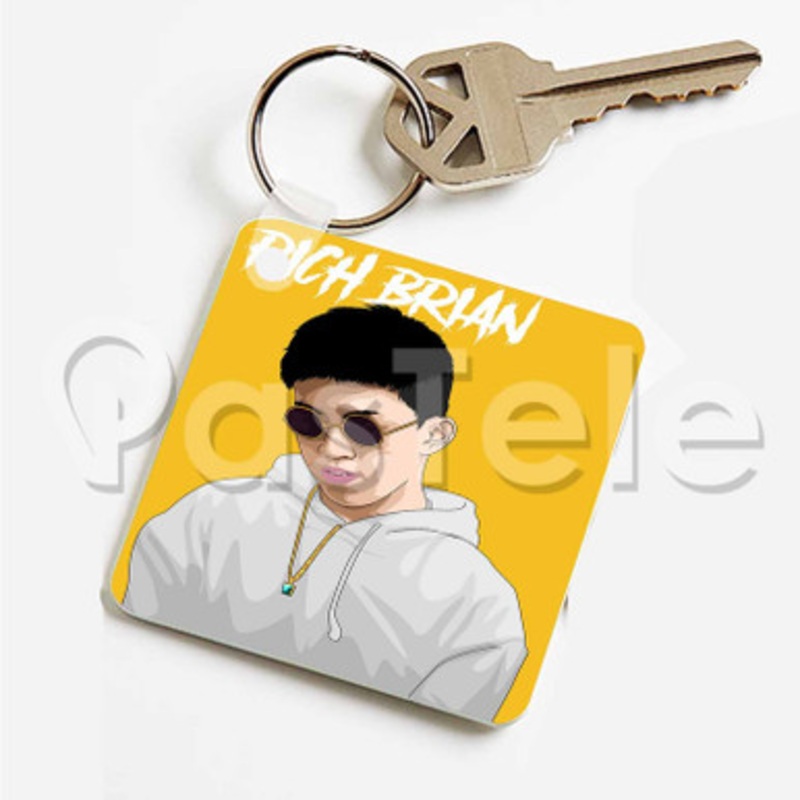 Rich Brian Custom Art Keychain Key Ring Jewelry Necklaces Pendant Two Sides