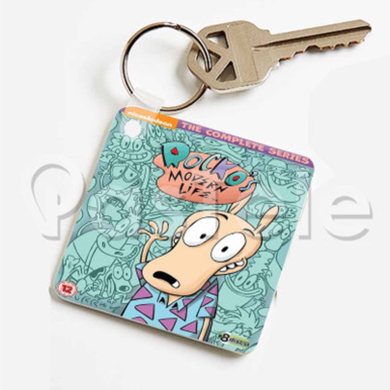 Rocko s Modern Life Custom Art Keychain Key Ring Jewelry Necklaces Pendant Two Sides