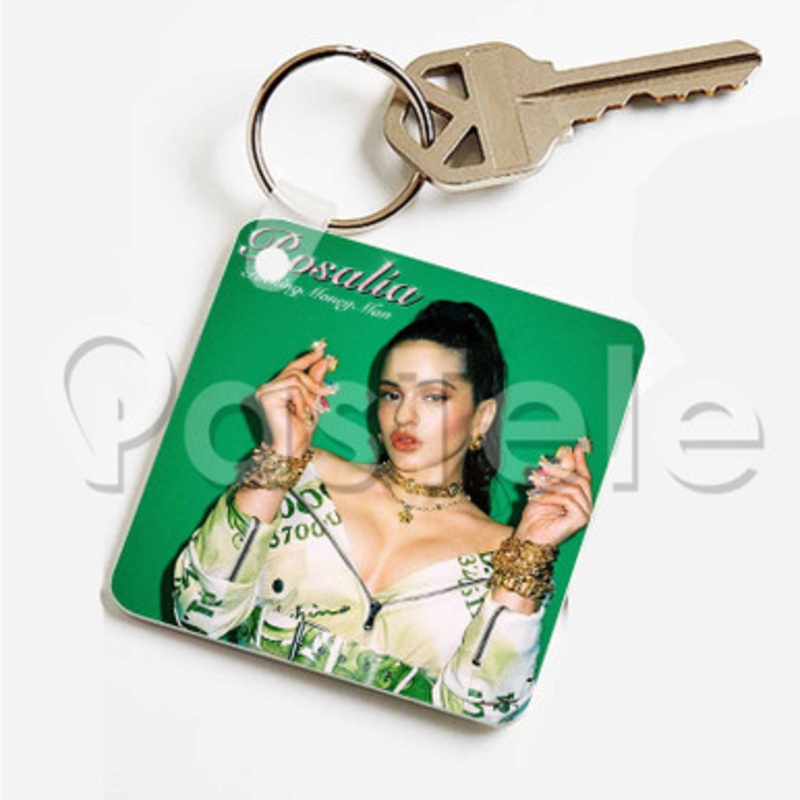 Rosal a Milion ria Custom Art Keychain Key Ring Jewelry Necklaces Pendant Two Sides