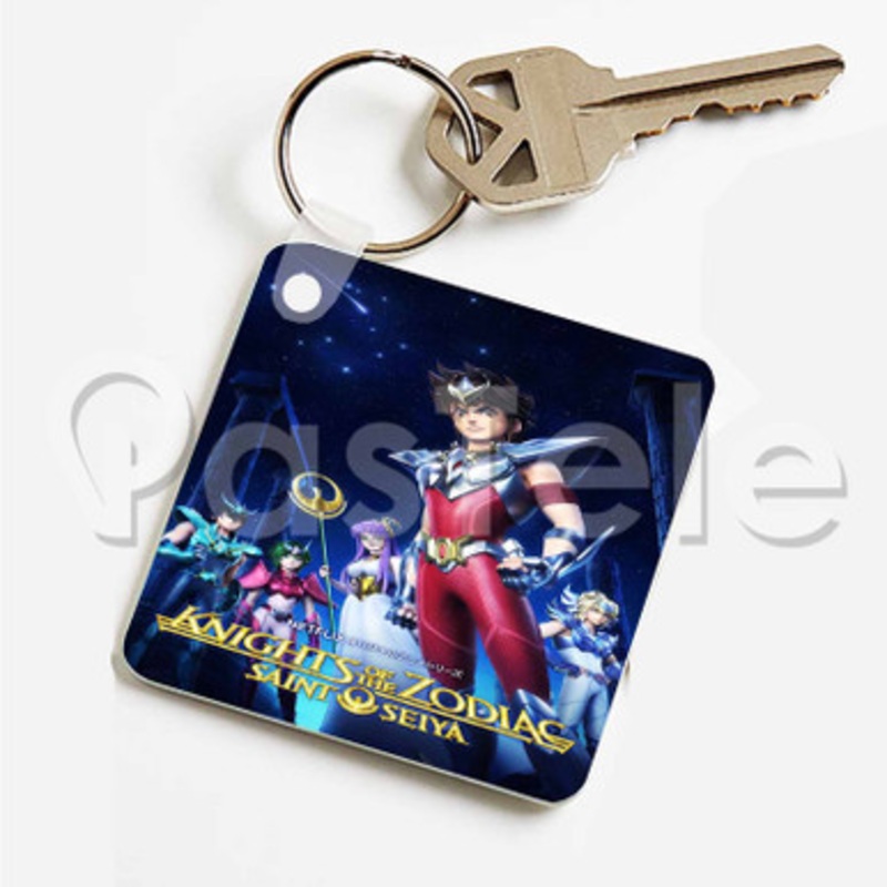 Saint Seiya Knights Of The Zodiac Custom Art Keychain Key Ring Jewelry Necklaces Pendant Two Sides