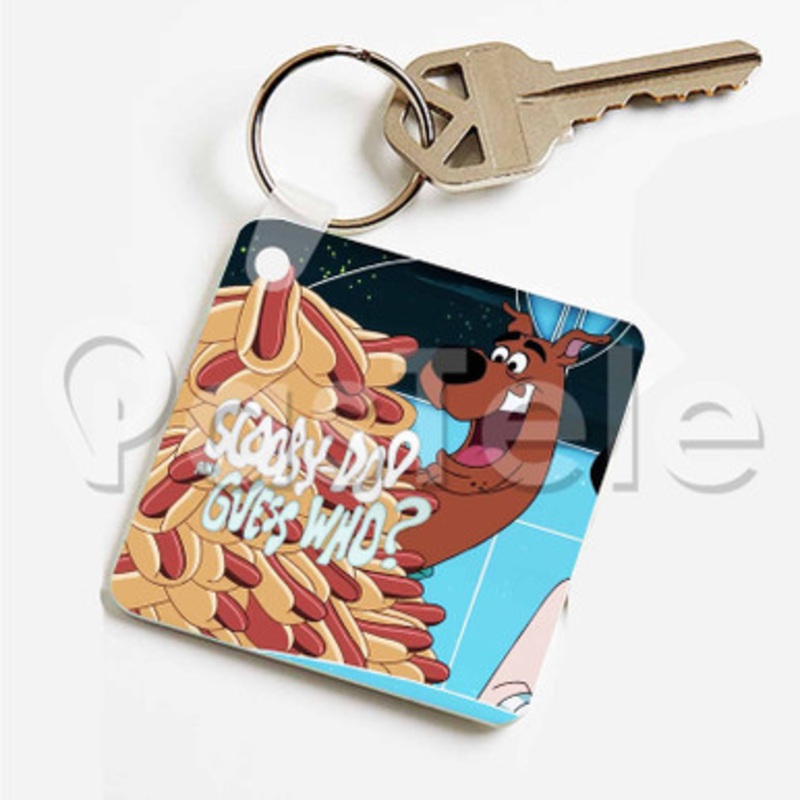 Scooby Doo and Guess Who Custom Art Keychain Key Ring Jewelry Necklaces Pendant Two Sides