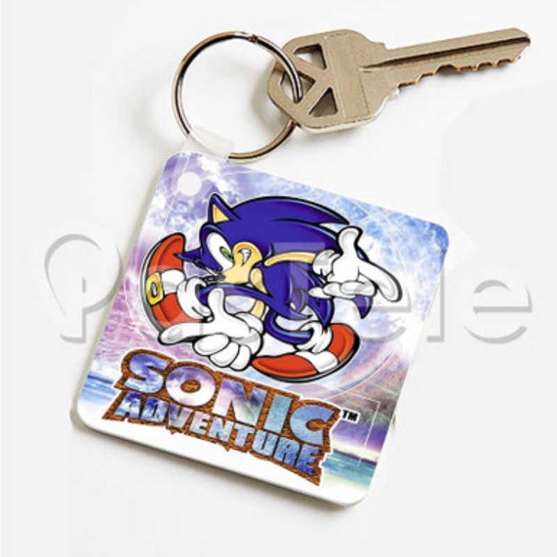 Sonic Adventure Custom Art Keychain Key Ring Jewelry Necklaces Pendant Two Sides