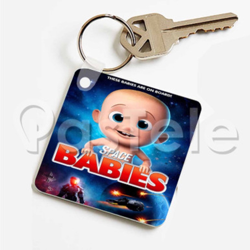 Space Babies Custom Art Keychain Key Ring Jewelry Necklaces Pendant Two Sides