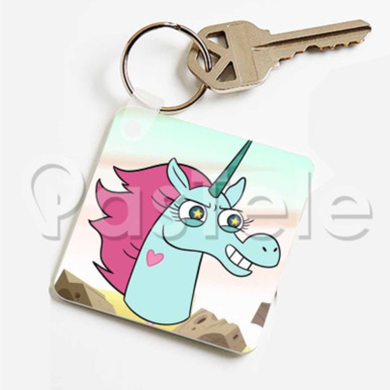 Star vs The Forces of Evil Pony Head Custom Art Keychain Key Ring Jewelry Necklaces Pendant Two Sides