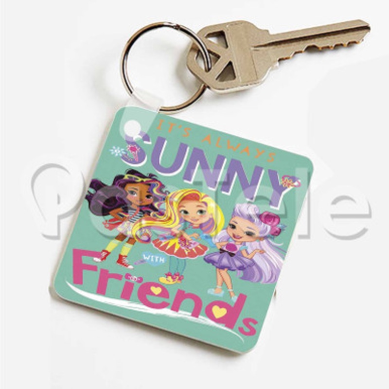 Sunny Day Custom Art Keychain Key Ring Jewelry Necklaces Pendant Two Sides