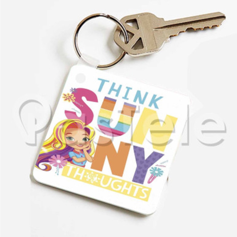 Sunny Day Thoughts Custom Art Keychain Key Ring Jewelry Necklaces Pendant Two Sides
