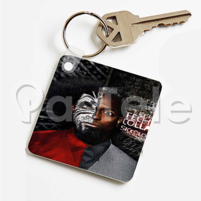 Tech N9ne Custom Art Keychain Key Ring Jewelry Necklaces Pendant Two Sides
