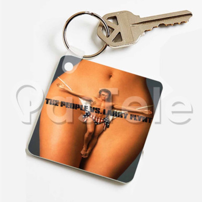 The People vs Larry Flynt Custom Art Keychain Key Ring Jewelry Necklaces Pendant Two Sides