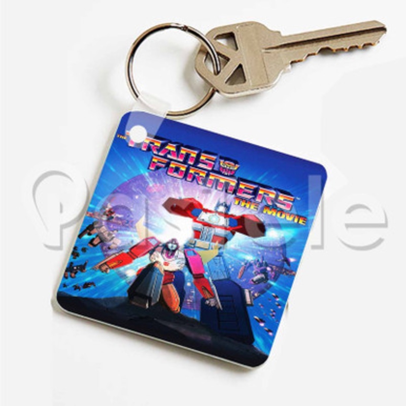 The Transformers The Movie Custom Art Keychain Key Ring Jewelry Necklaces Pendant Two Sides