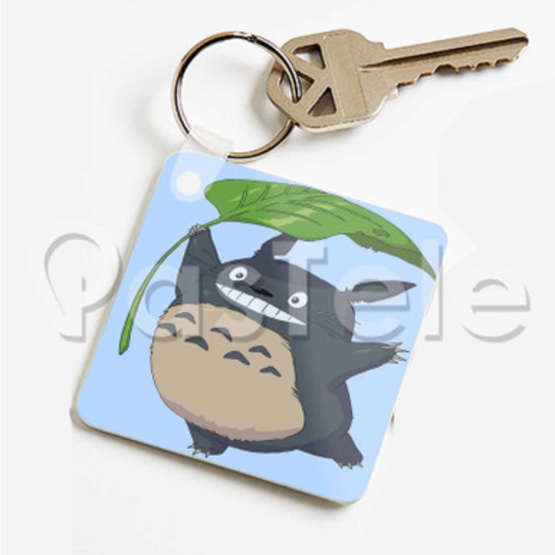 Totoro Custom Art Keychain Key Ring Jewelry Necklaces Pendant Two Sides