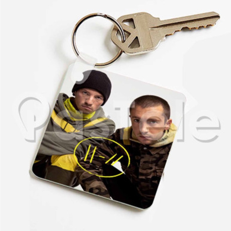 Twenty One Pilots Custom Art Keychain Key Ring Jewelry Necklaces Pendant Two Sides