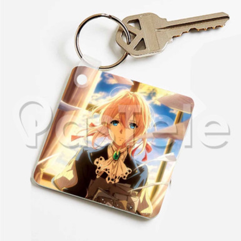 Violet Evergarden Custom Art Keychain Key Ring Jewelry Necklaces Pendant Two Sides