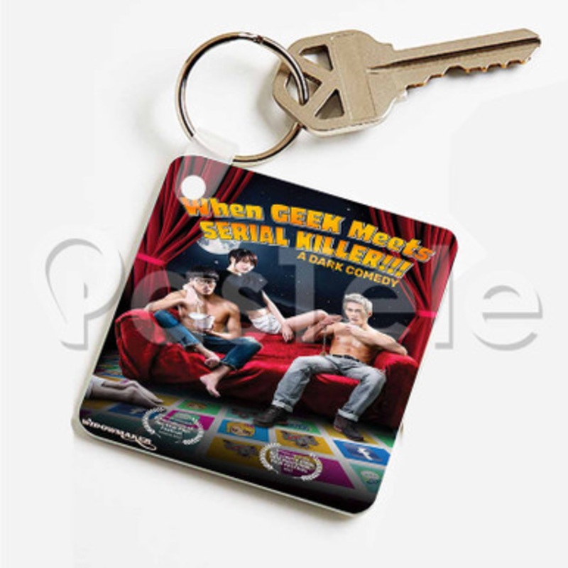 When Geek Meets Serial Killer Custom Art Keychain Key Ring Jewelry Necklaces Pendant Two Sides