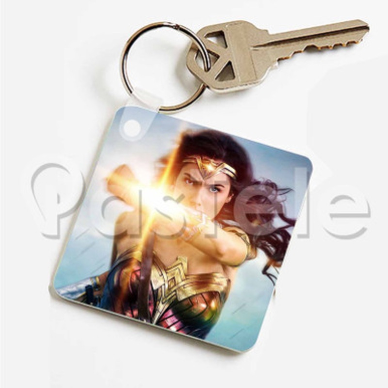 wonder woman Custom Art Keychain Key Ring Jewelry Necklaces Pendant Two Sides