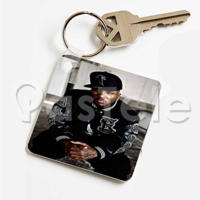 Young Jeezy Custom Art Keychain Key Ring Jewelry Necklaces Pendant Two Sides
