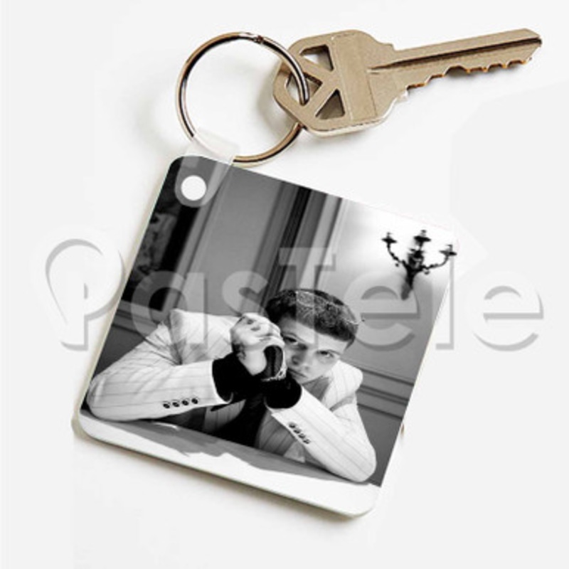 Yung Lean Blue Plastic Custom Art Keychain Key Ring Jewelry Necklaces Pendant Two Sides