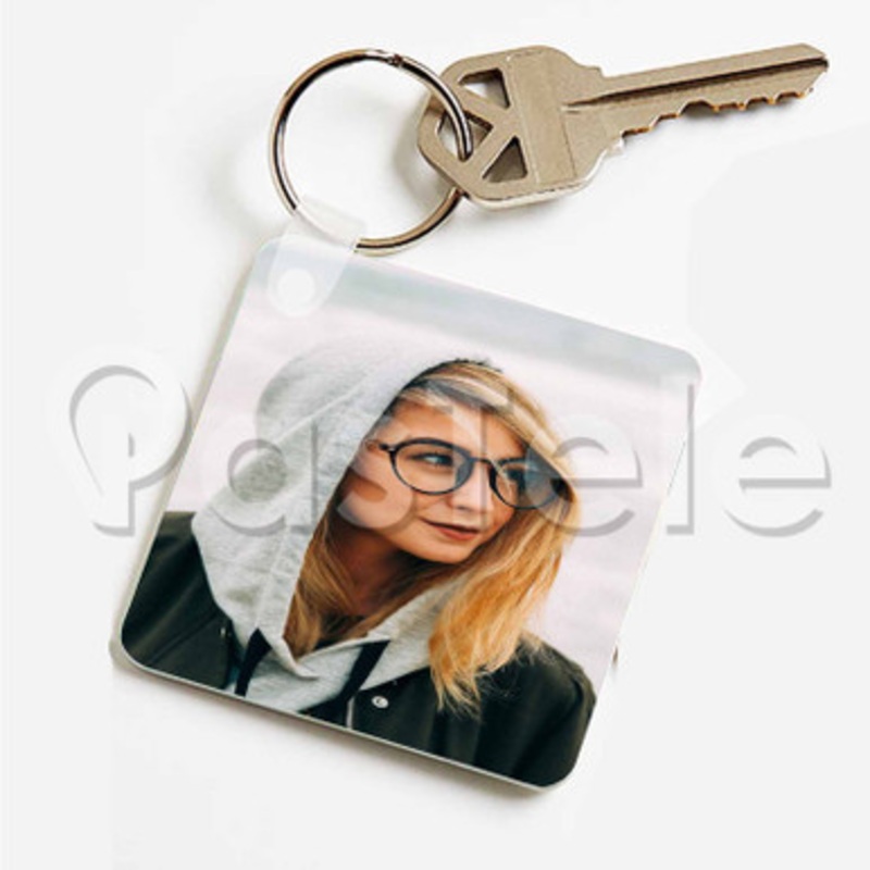 Zoella Custom Art Keychain Key Ring Jewelry Necklaces Pendant Two Sides