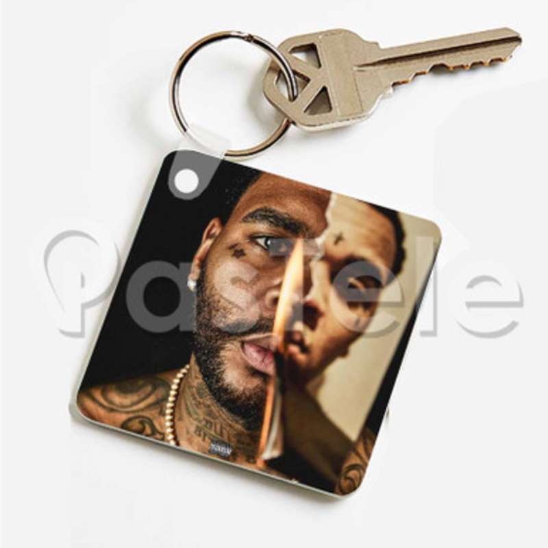 Kevin Gates I m Him Custom Art Keychain Key Ring Jewelry Necklaces Pendant Two Sides